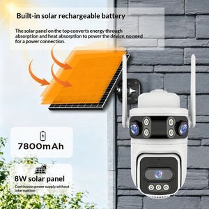 Caméra de surveillance solaire AOV CMOS à triple objectif, étanche IP66, HD panoramique pour la maison, vision nocturne infrarouge 4G <span class=keywords><strong>V380</strong></span>, application - Product Image 2