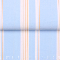 Tissu de chemise de haute qualité en coton compact 40S teint en fil, tissé, 150 GSM, à grandes rayures, effet délavé, pour uniforme de bureau décontracté homme/femme