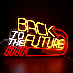 Dropshipping No MOQ Custom Business Logo LED Neon <b>Light</b> Sign Acrylic Transparent Base Wall <b>Lighted</b> <b>Board</b> for Cafe Shop Bar - Product Image 4