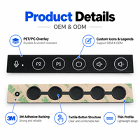 Commutateur à membrane personnalisé OEM ODM en PET PC stratifié ultra-mince tactile à clic pour module de contrôle d'appareil audio
