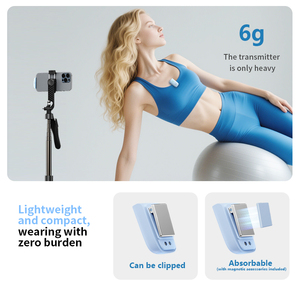 Micrófono Lavalier Inalámbrico M8 2.4G, Audio HD de 16 bits y 32 kHz, 15 Horas de Duración de Batería, Cancelación de Ruido, para TikTok, <span class=keywords><strong>YouTube</strong></span> Live - Product Image 3