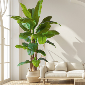 Plantes artificielles en plastique de Faux palmier <span class=keywords><strong>bananier</strong></span> de Style tropical pour la <span class=keywords><strong>d</strong></span>écoration extérieure de pendaison de crémaillère - Product Image 4