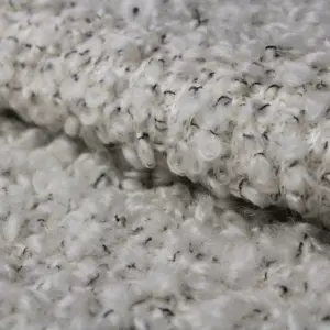 2023 Nieuwkomers Zwart Wit Zacht Comfortabel Mode Boucle Gebreide Wollen Fleece Polyester Teddystof