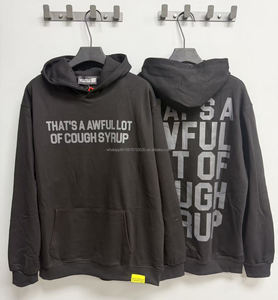 Felpa con Cappuccio da <span class=keywords><strong>Uomo</strong></span> 'That's a Terrible Lot of Cough Syrup' in Vendita, <span class=keywords><strong>Abbigliamento</strong></span> Maschile di Alta Qualità, 100% Cotone, Felpe <span class=keywords><strong>Oversize</strong></span> Stampate - Product Image 3