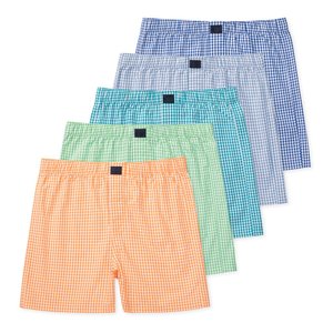 Calzoncillos bóxer de algodón tejido 100% para niños, pantalones cortos holgados transpirables a cuadros para hombre, precio al por mayor de fábrica, patrón de animales - Product Image 2