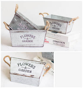 Commercio all'ingrosso creativo vasi da fiori Design piccolo metallo piante succulente vaso di fiori <span class=keywords><strong>in</strong></span> <span class=keywords><strong>ferro</strong></span> porta secchi - Product Image 5