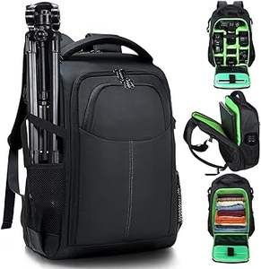 Échantillon gratuit Sac à dos pour appareil photo, grand sac de photographie étanche pour appareil photo reflex numérique/reflex compatible avec ordinateur portable jusqu'à 15 "avec support de trépied - Product Image 3