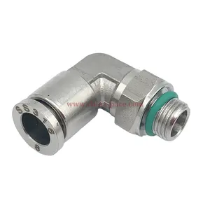 High quality food grade 90 degree G thread with O ring male Elbow Push to connect Stainless Steel Pipe Fittings