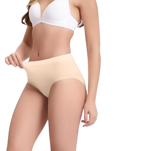 Braguitas bóxer transpirables de tiro medio para mujer, efecto levantacola, color blanco, venta al por mayor - Product Image 1