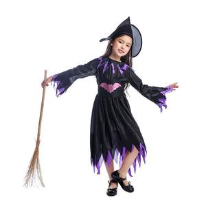 <span class=keywords><strong>Costume</strong></span> da <span class=keywords><strong>bambina</strong></span> classica per bambini di Halloween viola <span class=keywords><strong>pipistrello</strong></span> piccolo vestito da strega Set di costumi da gioco. - Product Image 6