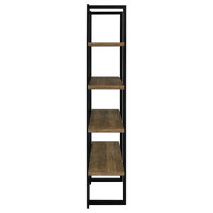Estante de Exhibición de Madera Industrial de 4 Niveles, Estante Independiente sin Respaldo para Tiendas Minoristas y Oficinas, Diseño Vertical Estable - Product Image 6