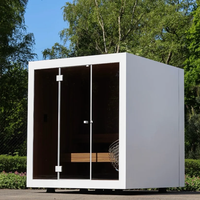 Sauna extérieur moderne en bois massif, imperméable et électrique, pour utilisation au bord de la piscine, dans un spa ou dans un parc