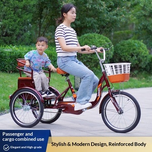 Tricycle humain transfrontalier pour personnes âgées, scooter de loisirs, véhicule de transport de marchandises et d'exercice, à pédales, pour la livraison de nourriture, capacité de charge de 150 kg, 20 pouces - Product Image 3