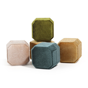 High End <b>Gift</b> Green Acrylic <b>Hexagon</b> Wooden Jewellery With Logo Pink Wood Small Jewelry <b>Box</b> Round Velvet Ring <b>Box</b> - Product Image 3