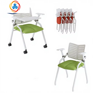 Silla Plegable Ahorradora de Espacio para Oficina, Sala de Reuniones, Capacitación, con Mesa y Tablero de Escritura para Conferencias - Product Image 1