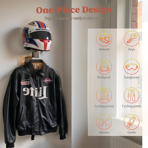 Nouveau support mural robuste en métal pour casque de sécurité, casque de <span class=keywords><strong>moto</strong></span> et casquette - Product Image 3