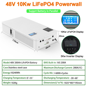Batería de Iones de Litio de 48V Adecuada para Sistemas Solares Domésticos, Batería de Almacenamiento de Energía de 48V 200Ah con 5KW - Product Image 2