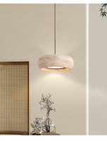Lustre mural rétro style Wabi-Sabi en pierre jaune, idéal pour les petits espaces, les maisons d'hôtes, les salles d'étude, les salons de thé, les comptoirs de bar et les chambres à coucher.