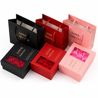 Collier personnalisé pour mariage et anniversaire, bijoux recyclables, soins de la peau, coffret cadeau pour fille, fleur de safran et rose, boîtes et sacs en papier d'emballage