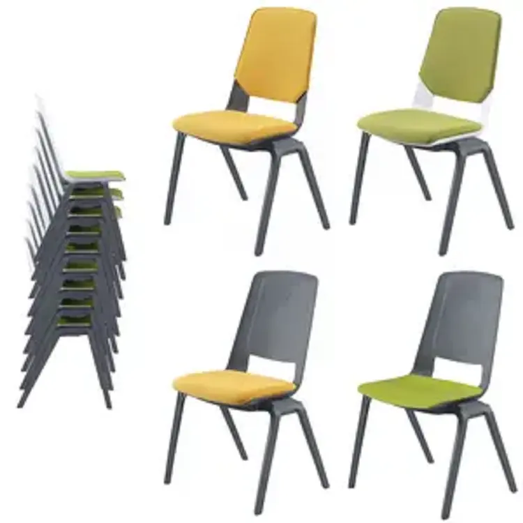 Chaises de bureau de formation empilables en plastique chaise de formation avec table de vente en gros