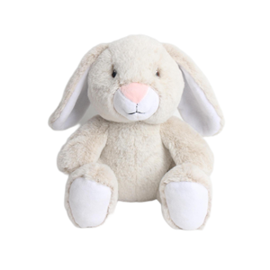 Jouet en peluche lapin doux en tissu recyclé à 100% Animaux en fourrure pour enfants Cadeaux Remplissage en coton PP Idéal pour soulager le stress - Product Image 6