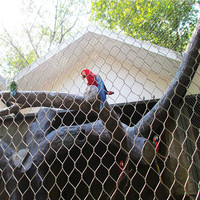 Filet de protection en maille flexible en acier inoxydable tissé à la main pour volières de zoo, grandes cages à oiseaux et enclos animaliers