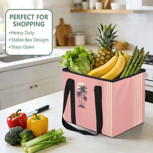 Wholesale Reusable Grocery <b>Bag</b> Large Shopping Storage Box <b>Foldable</b> Heavy-Duty Stand up Utility Tote Shopping <b>Bag</b> - Product Image 4