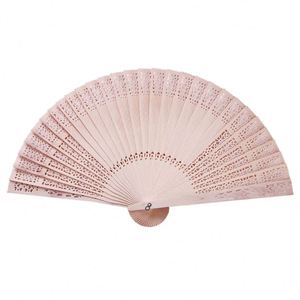 Éventail pliant ajouré en bois parfumé de style antique, éventail chinois vintage, cadeau idéal pour amis, mariages et festivals - Product Image 1