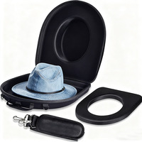 Étui de transport rigide pour chapeau, boîte de voyage, sac de cowboy, étanche, antichoc, avec grande bandoulière, pochette portable
