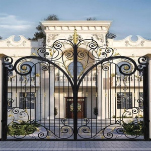 <span class=keywords><strong>Portail</strong></span> battant en <span class=keywords><strong>fer</strong></span> forgé sur mesure, design traditionnel pour clôture et installation murale - Product Image 1