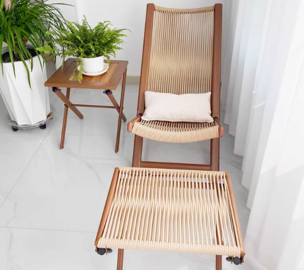 1 drawstring chair+1 footrest+1 coffee table