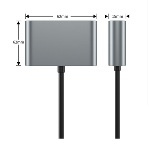 Adaptador <span class=keywords><strong>Ethernet</strong></span> con cable 4 en 1 DE a Gigabit RJ45 Combo 2 puertos <span class=keywords><strong>Hub</strong></span> <span class=keywords><strong>USB</strong></span> con entrega de energía de 60W - Product Image 5