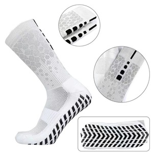 Chaussettes de football à carreaux en <span class=keywords><strong>maille</strong></span> tricotée, antidérapantes, mi-mollet, épaisses, antibactériennes, en polyester, pour compétition et entraînement professionnels, séchage rapide - Product Image 1