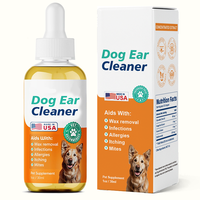 Nettoyant auriculaire pour chien recommandé par les vétérinaires pour l'élimination de la cire excessive et le soin apaisant des oreilles avec formule avancée d'huile ozonée