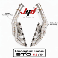 Collecteur de course thermiquement isolé pour Lamborghini Huracan STO 5.2 2020-2025 en acier inoxydable 304, tuyau d'échappement JYD, tuyau de performance