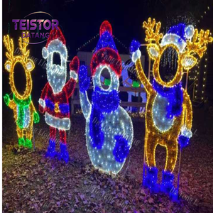 Installation de cadres photo lumineux de Noël pour les points de selfie, les attractions touristiques et les événements familiaux de fin d'année - Product Image 2