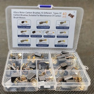 40 cepillos de carbón para motor, 10 tipos, para amoladora angular, taladro percutor, kit de mantenimiento - Product Image 1