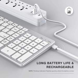 Rohs Fcc Ce Stock Trading Wholesale Slim Argonomic Computer Qwerty 102 Key Rechargeable mac Wireless bluetooth <b>Keyboard</b> - Product Image 4