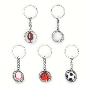 Porte-clés personnalisé en fer pour supporters de la Coupe de football, imperméable, résistant à l'usure, de forme ronde, impression numérique, cadeau promotionnel - Product Image 1