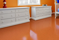 Revêtement de sol en résine acrylique bicomposante à base d'eau, haute brillance, séchage rapide, antidérapant, coloré, adapté au pinceau, pour revêtements de sol en pierre