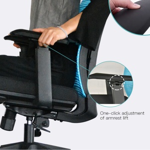 Ergonomic Blue Office Chair Flexible <b>Footrest</b> Modern Swivel Mesh Chair for Manager Boss New Executive Comfort Fabric Office - Product Image 6