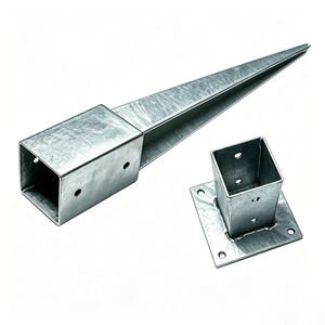 Support de fixation au sol Sunsbuild pour poteaux de clôture sécurisés, en métal, pour poteaux en bois de jardin, installation facile - Product Image 3