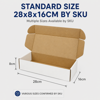Boîte d'expédition en carton ondulé blanc 3 couches E Flute pour emballage alimentaire sec, emballage cadeau, logo personnalisé, fournisseur OEM
