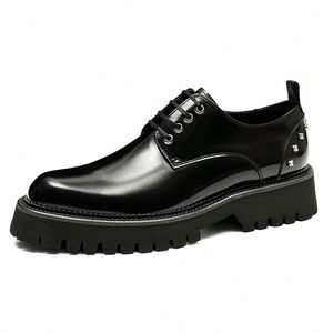Chaussures Oxford en cuir pour hommes, personnalisées, gravées, style britannique, à lacets, confortables, pour affaires, décontractées et formelles - Product Image 3