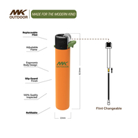 Briquet à gaz butane jetable et rechargeable personnalisé, prix abordables, vente en gros usine MK