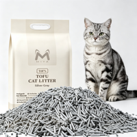 Litière pour chat biodégradable et écologique, à base de tofu, à faible teneur en poussière, à absorption rapide, avec contrôle naturel des odeurs, couleur personnalisable, vente en gros, en palettes