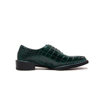 Chaussures en cuir peintes à la main avec semelle en bois pour hommes, style Oxford classique, rétro et adapté au monde des affaires
