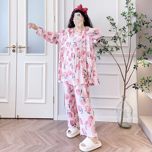 Camisón de pijama de 100kg ultrafino de talla grande de Venta caliente para mujer para primavera y verano - Product Image 1