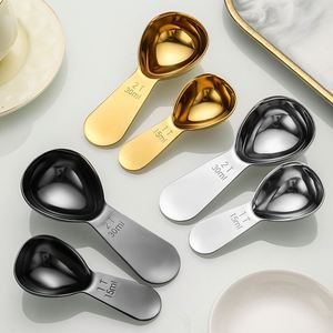 Heart-Shaped Stainless Steel <b>Measuring</b> <b>Spoon</b> 15ml 30ml Graduated Modern Minimalist for Coffee Bean Milk Powder Tea Baking - Product Image 4
