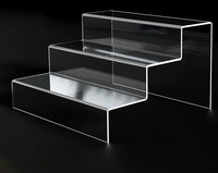 Présentoir d'échelle acrylique transparent multicouche fait à la main boîte aveugle table tapis à bulles support de rangement